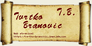 Tvrtko Branović vizit kartica